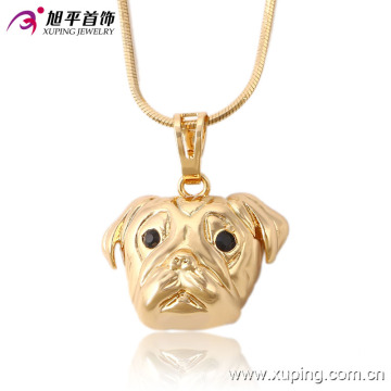 32523 Xuping trendy animal dog head brass pendant fashionable gold imitation jewelry wholesale